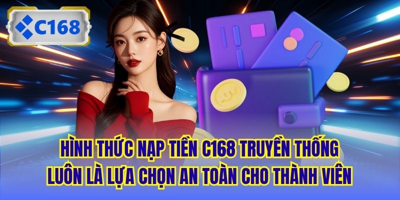 Hình thức nạp tiền C168 truyền thống luôn là lựa chọn an toàn cho thành viên